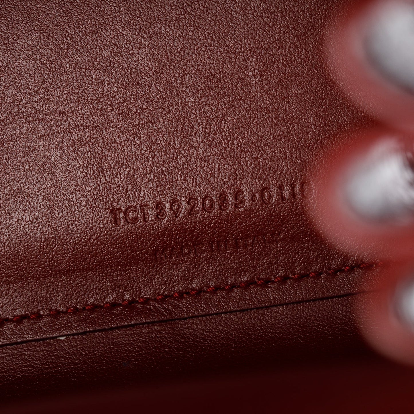 Saint Laurent Burgundy Crocodile Embossed Leather Nano Sac De Jour