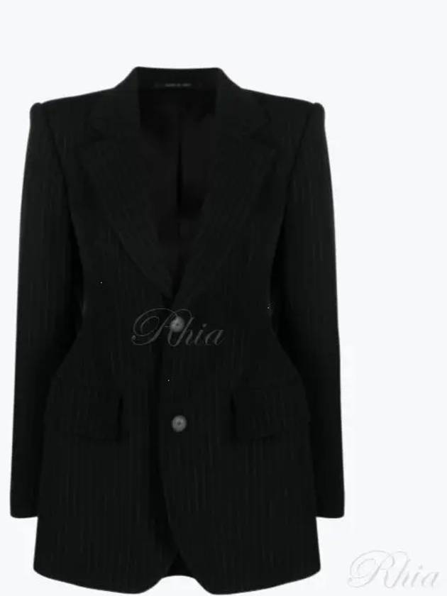 Luxury Balenciaga Trending 2025 Women's Hourglass Blazer Jacket Black