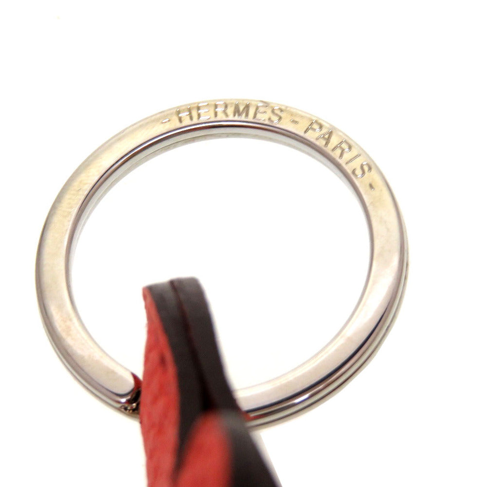 HERMES key ring leather Orange Petit Ash unisex(Unisex)