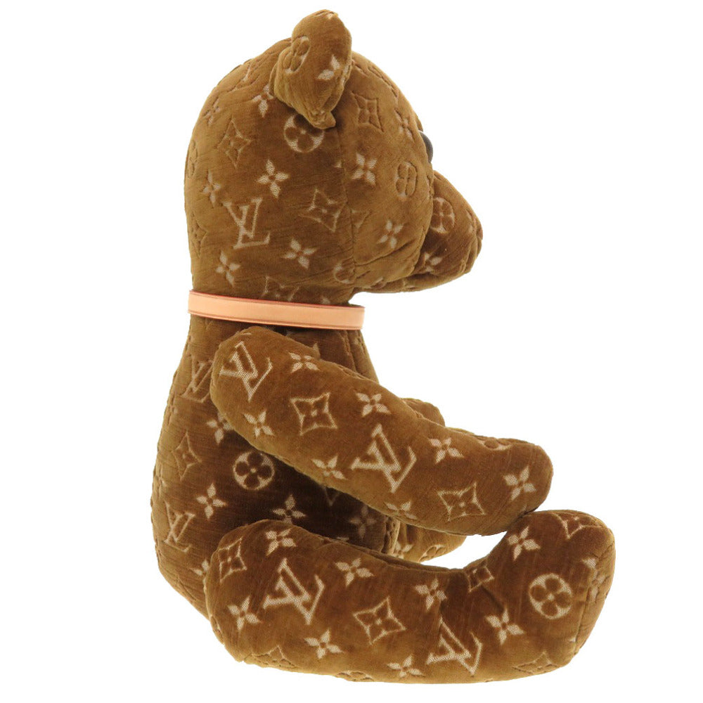LOUIS VUITTON Plush Doll GI0616 Velor Brown Monogram Dudu Teddy Bear 2021 Limited unisex(Unisex)