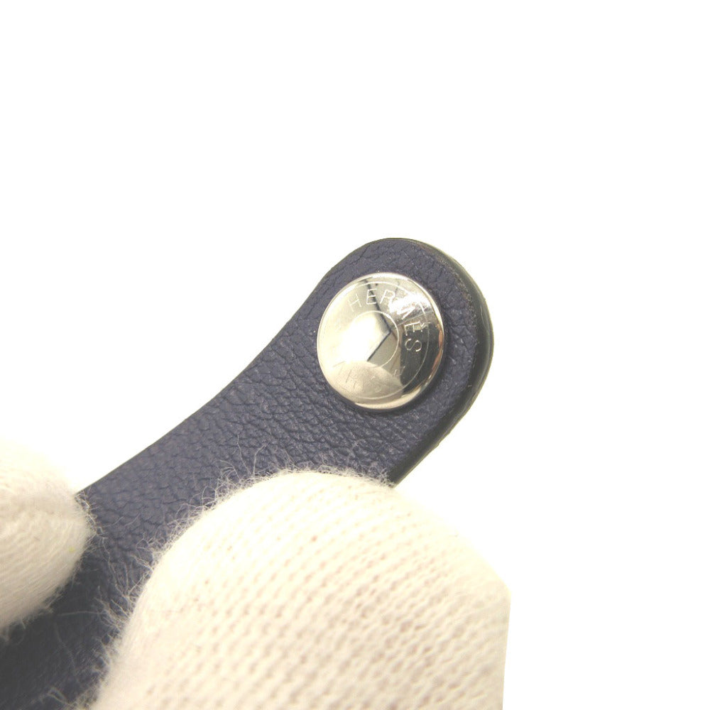 HERMES key ring leather Navy Glove holder unisex(Unisex)