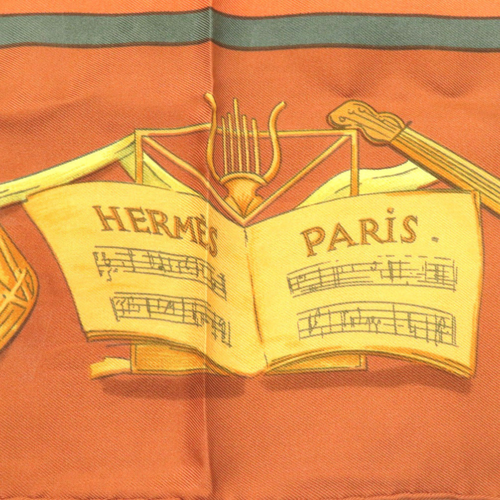 HERMES scarf silk Brown Carre90 LA DANCE Women