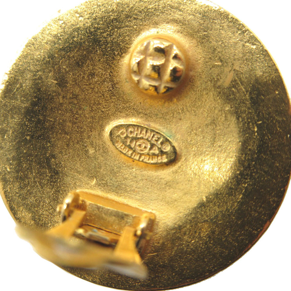 CHANEL Earring metal gold Lava COCO Mark Women