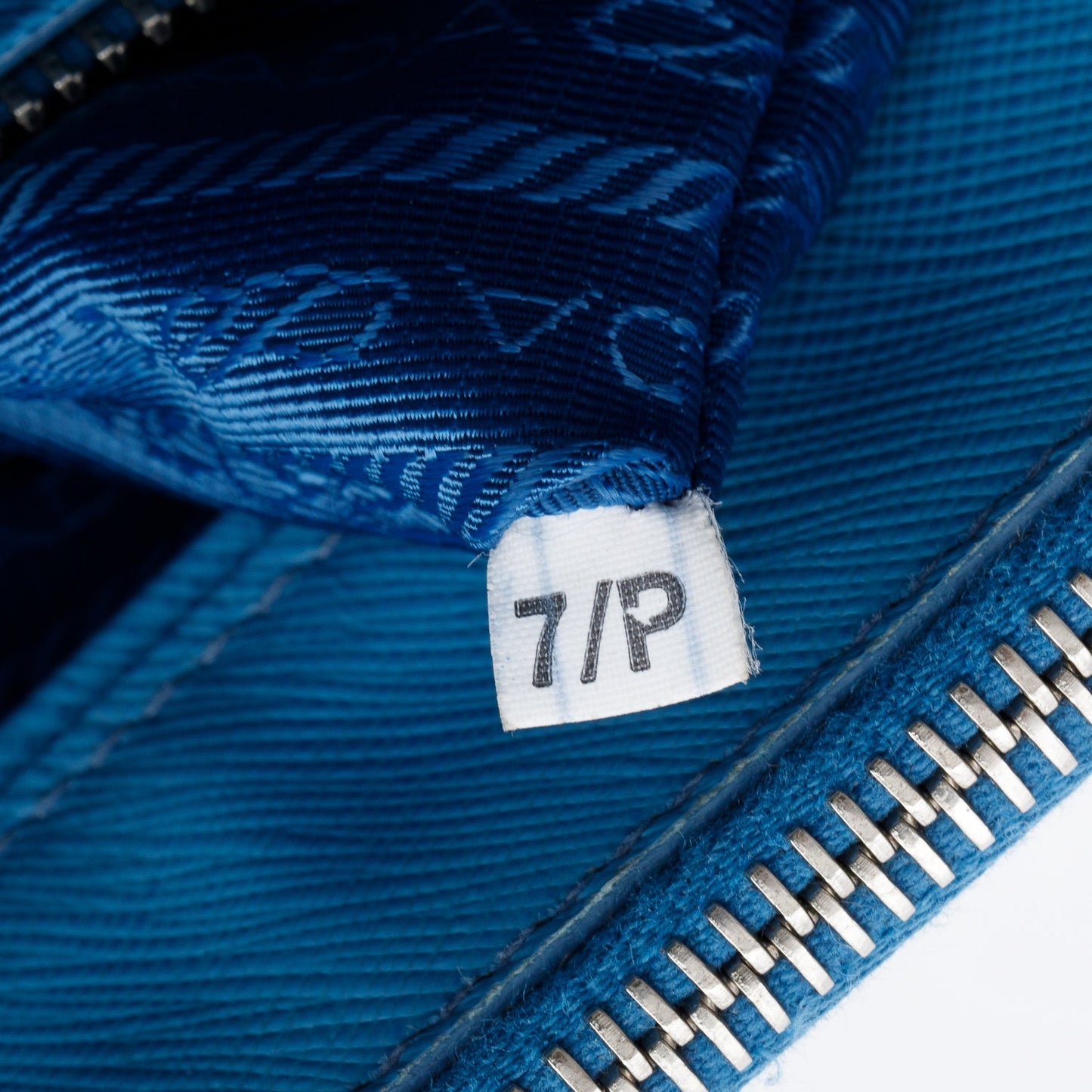 Prada Blue Saffiano Leather Small Double Zip Galleria Tote