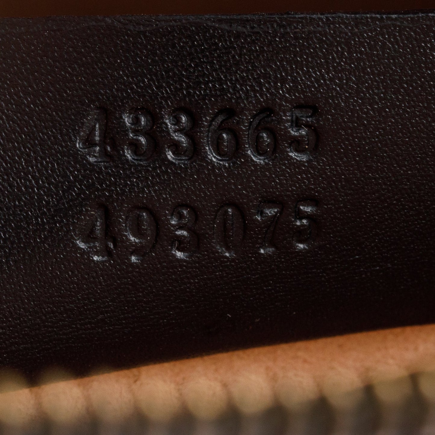 Gucci Black Calfskin Leather 'Life Is Gucci' Print Wristlet Pouch