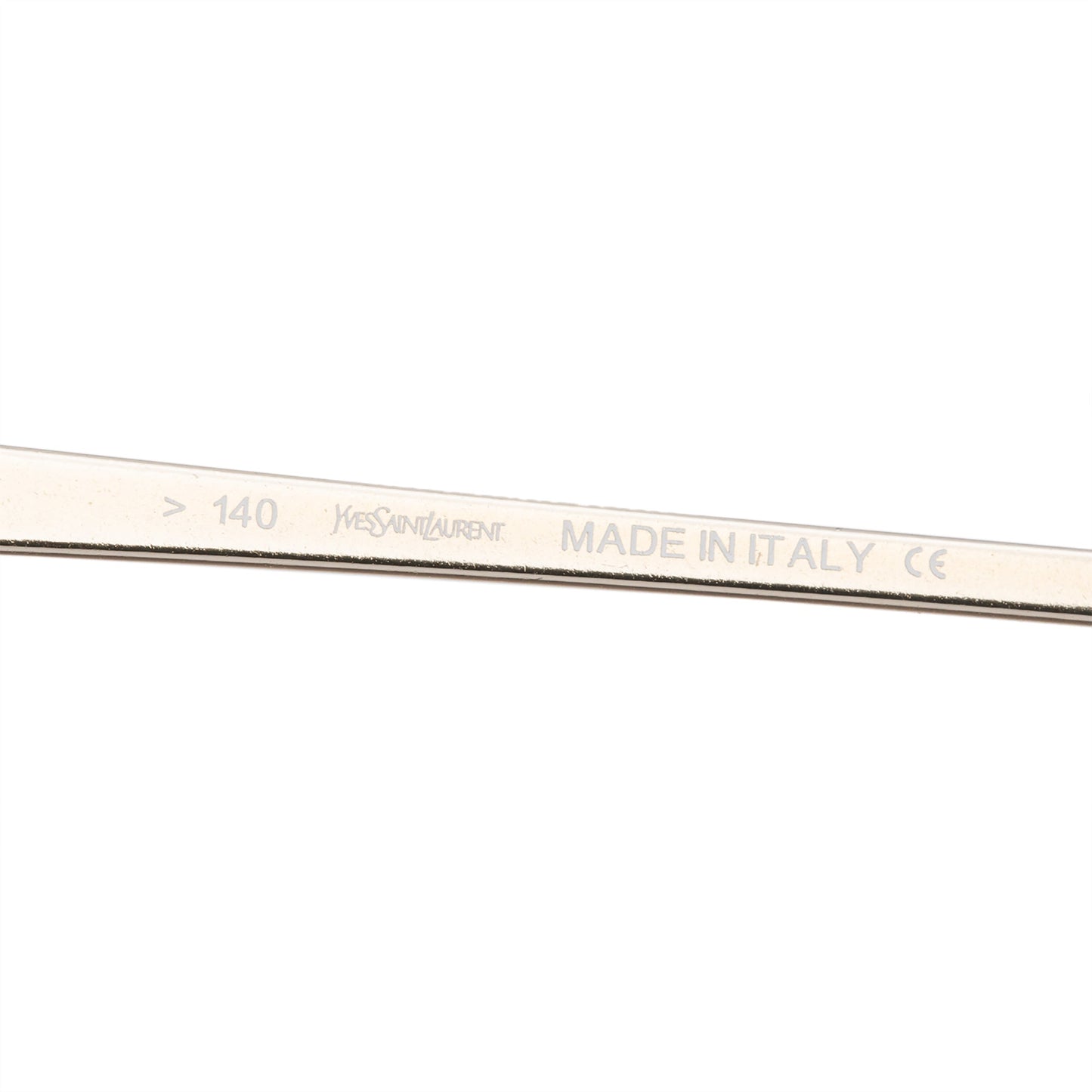 Saint Laurent Gold Tone YSL 2050/S Rimless Rectangular Sunglasses