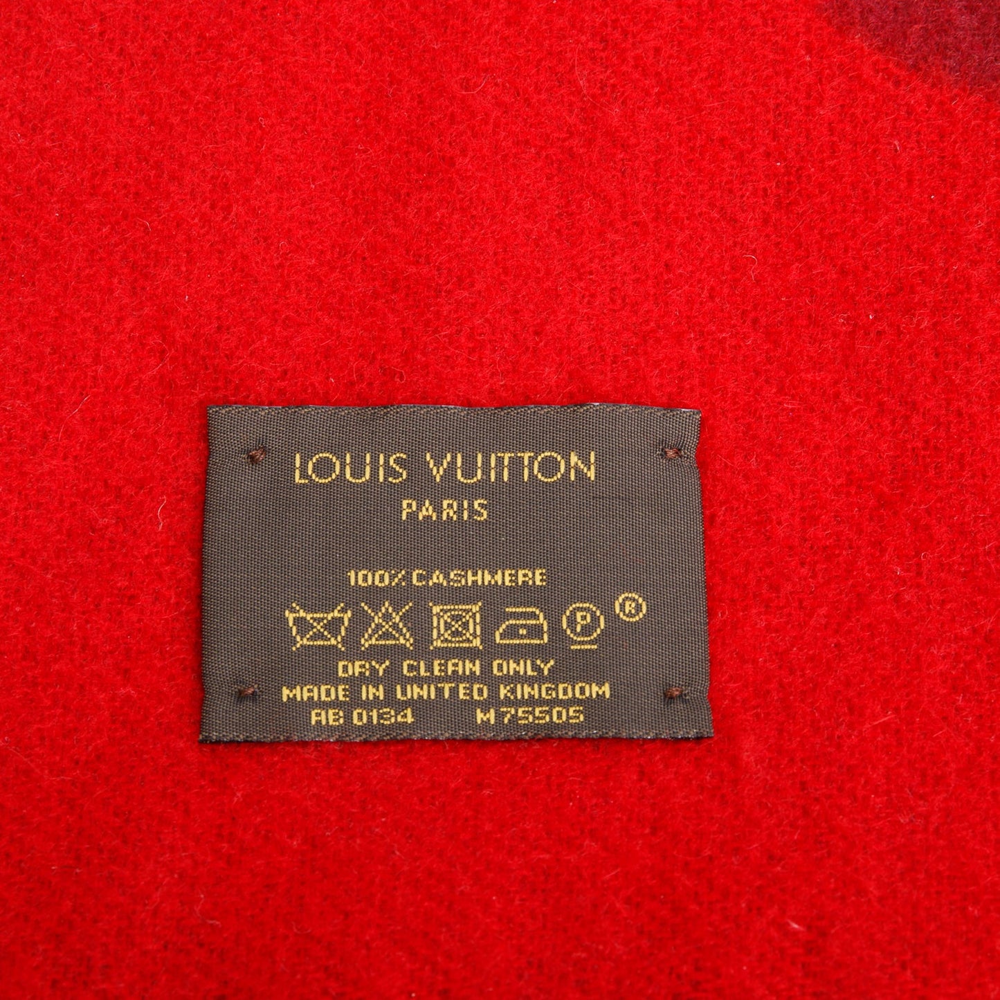 Louis Vuitton Red Reykjavik Cashmere Scarf