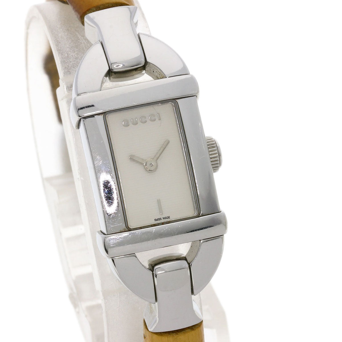 GUCCI Watches Quartz 6800L Stainless Steel Silver Bamboo Silver dial