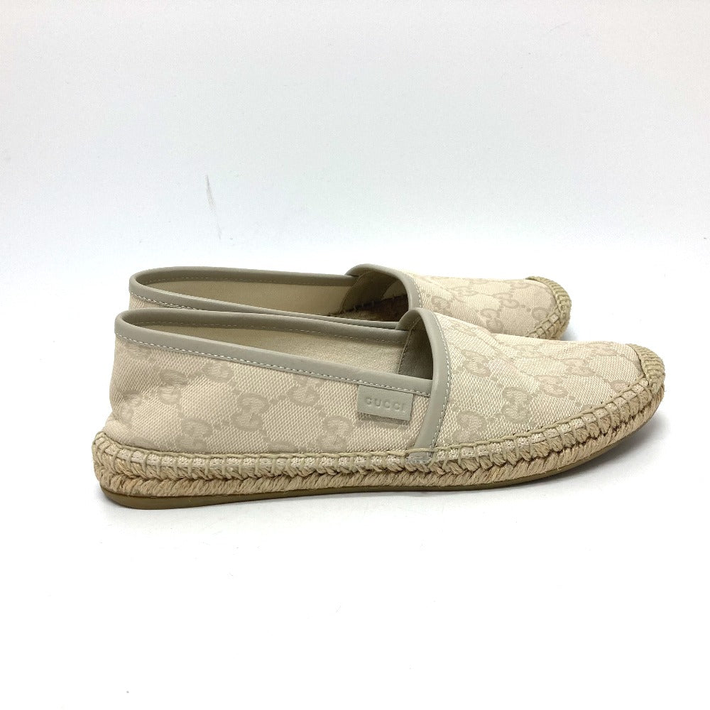 GUCCI Slip-on 466902 canvas beige GG canvas espadrilles Women 35 1/2