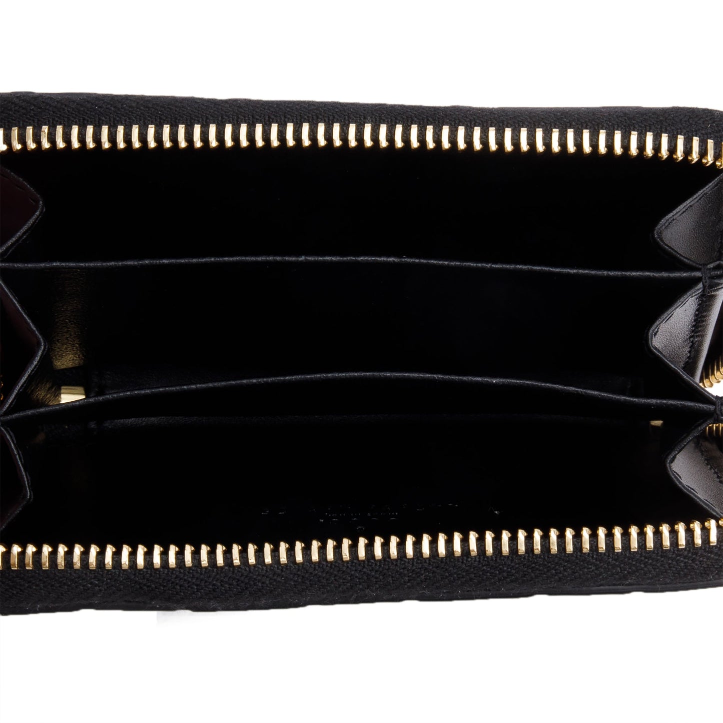 Gucci Black Guccissima Leather Zip Around Card Case