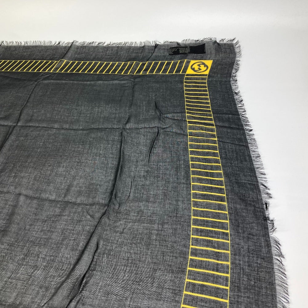 GUCCI Stall 535071 Rayon black Apparel MLB collaboration scarf Women