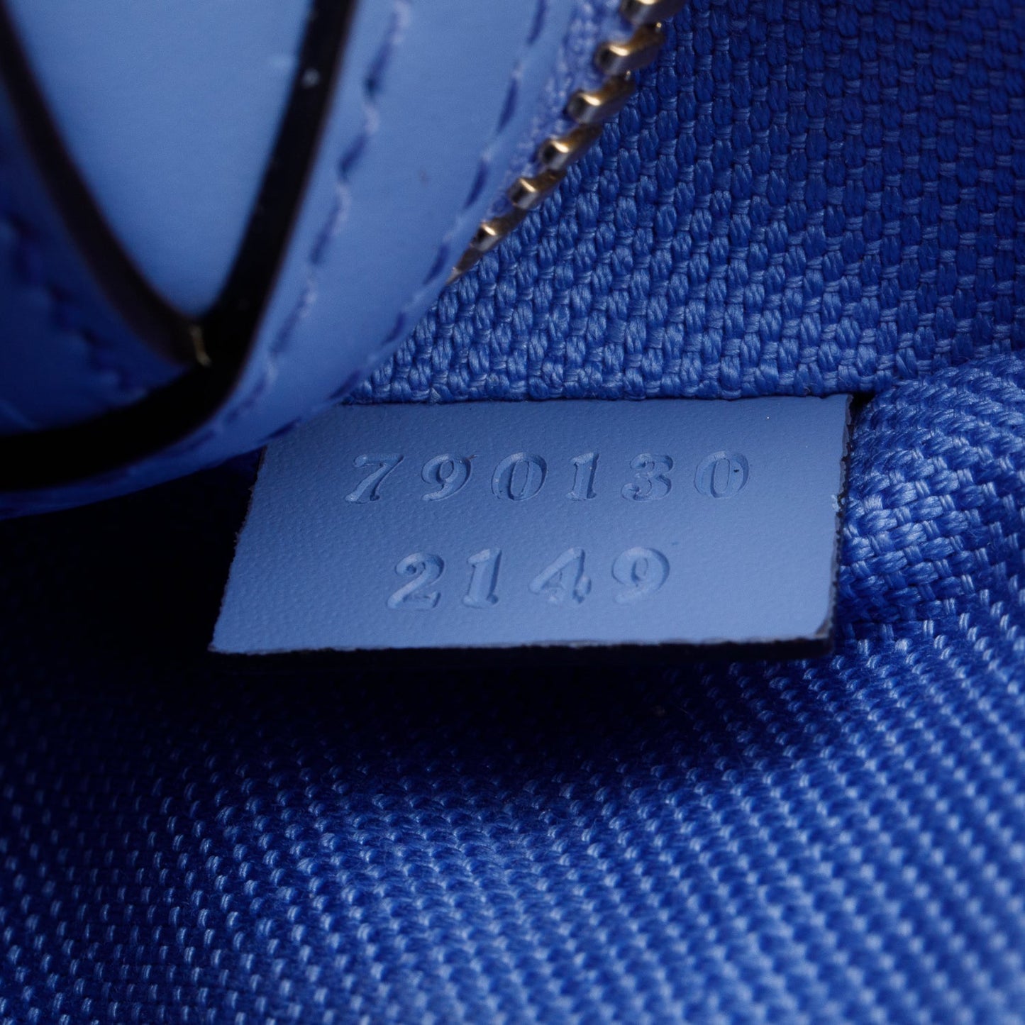 Gucci Blue Embossed GG Calfskin Leather Mini Boston Top Handle Bag