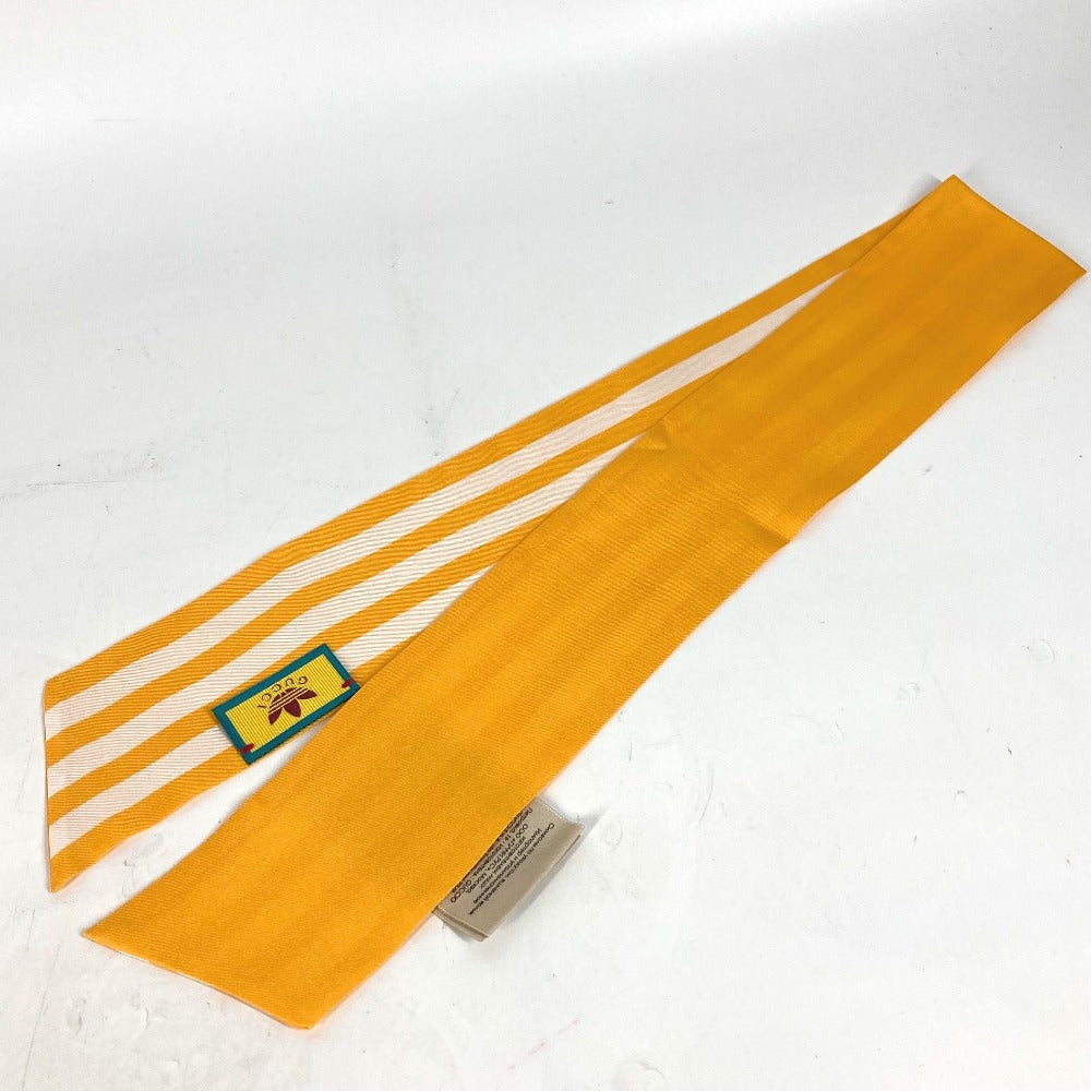 GUCCI scarf 703568 silk yellow bandeau scarf Adidas adidas collaboration Women