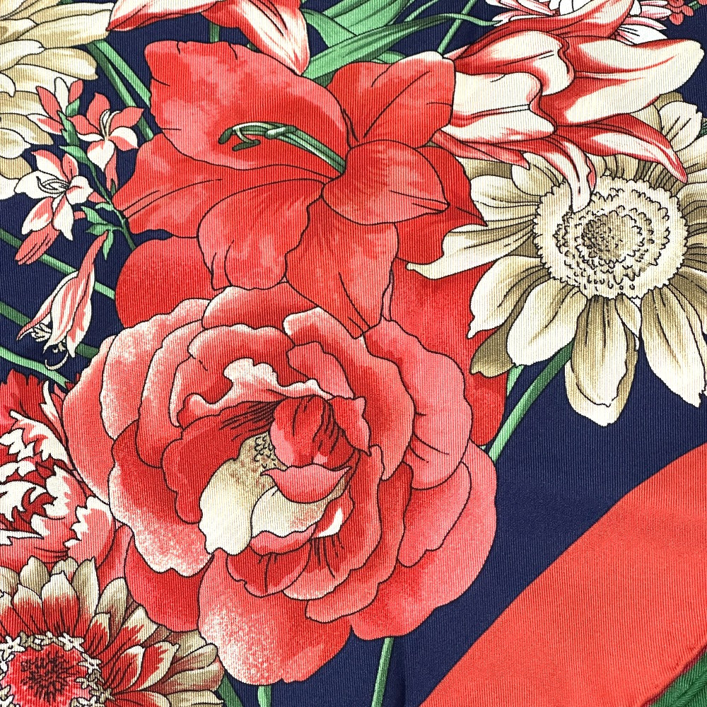 GUCCI scarf silk multicolor All-over floral pattern