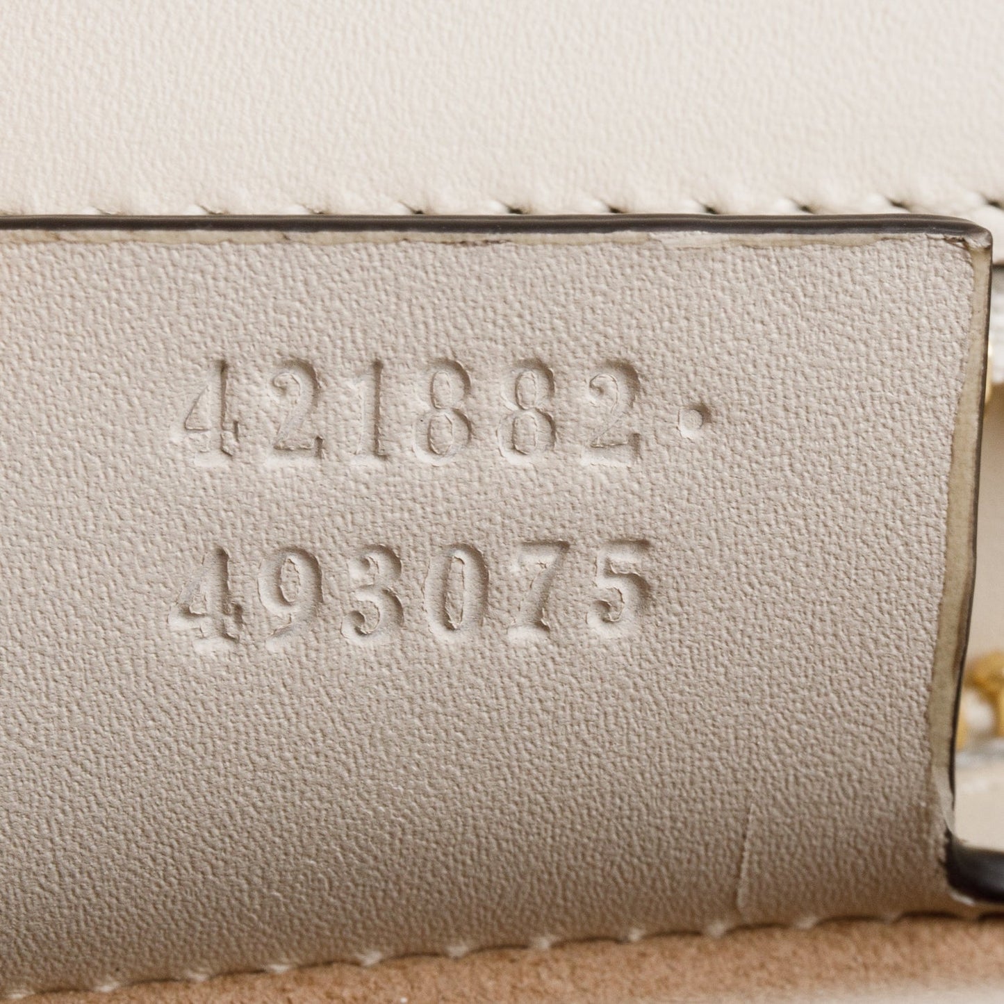 Gucci White Calfskin Leather Small Sylvie Handle Bag