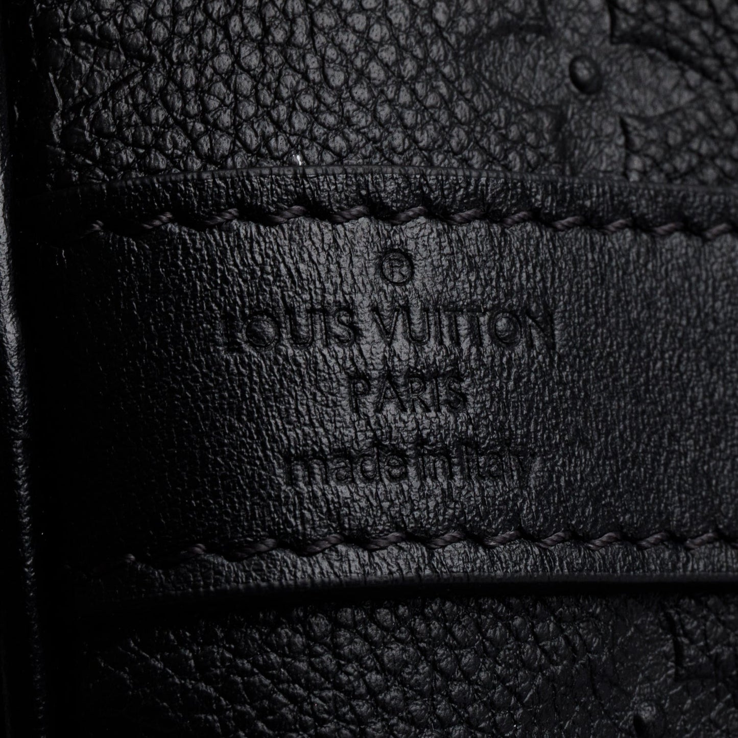 Louis Vuitton Black Embossed Monogram Giant Leather Keepall Bandouliere 45