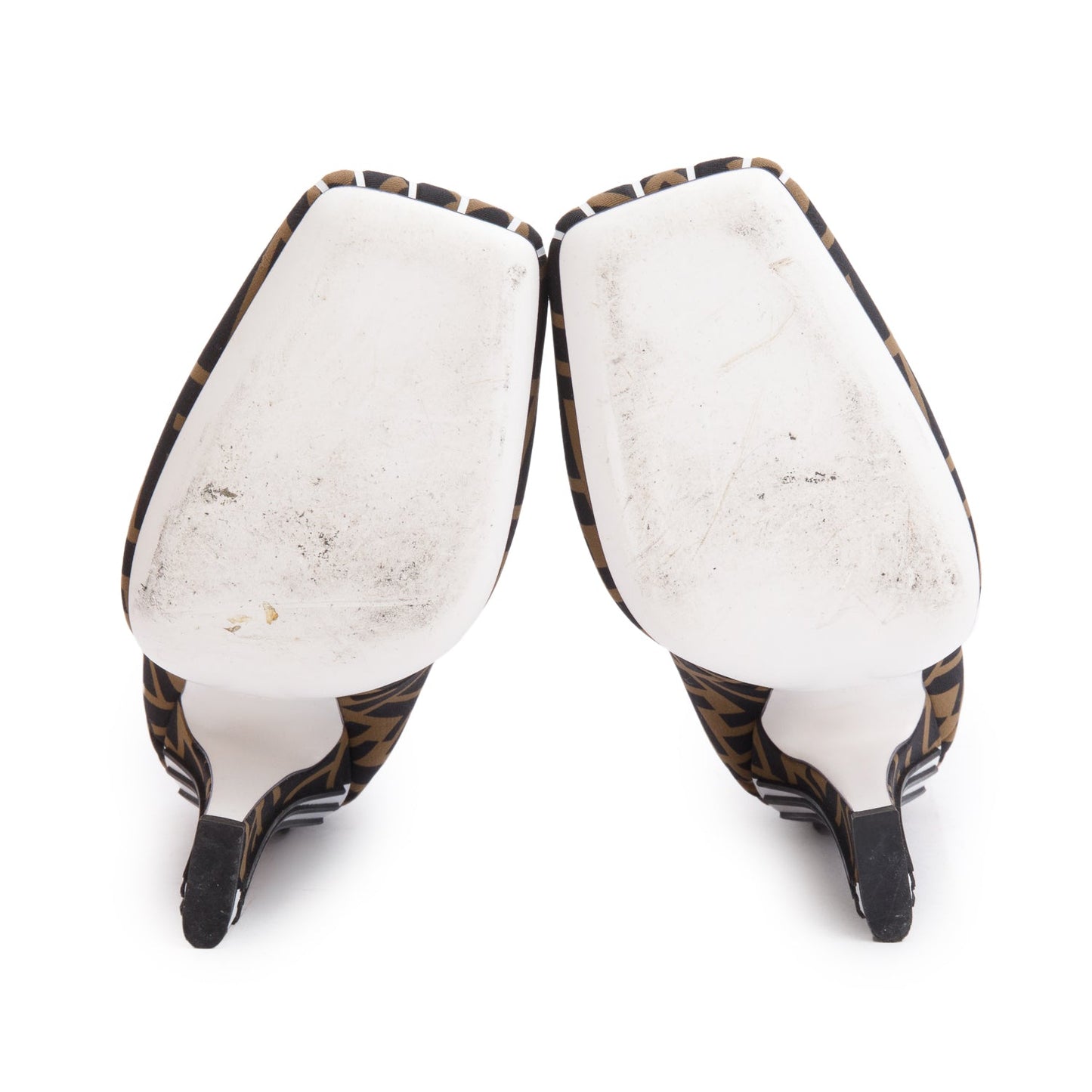 Fendi Brown FFreedom Noprene Decollette Pumps, Size 38.5