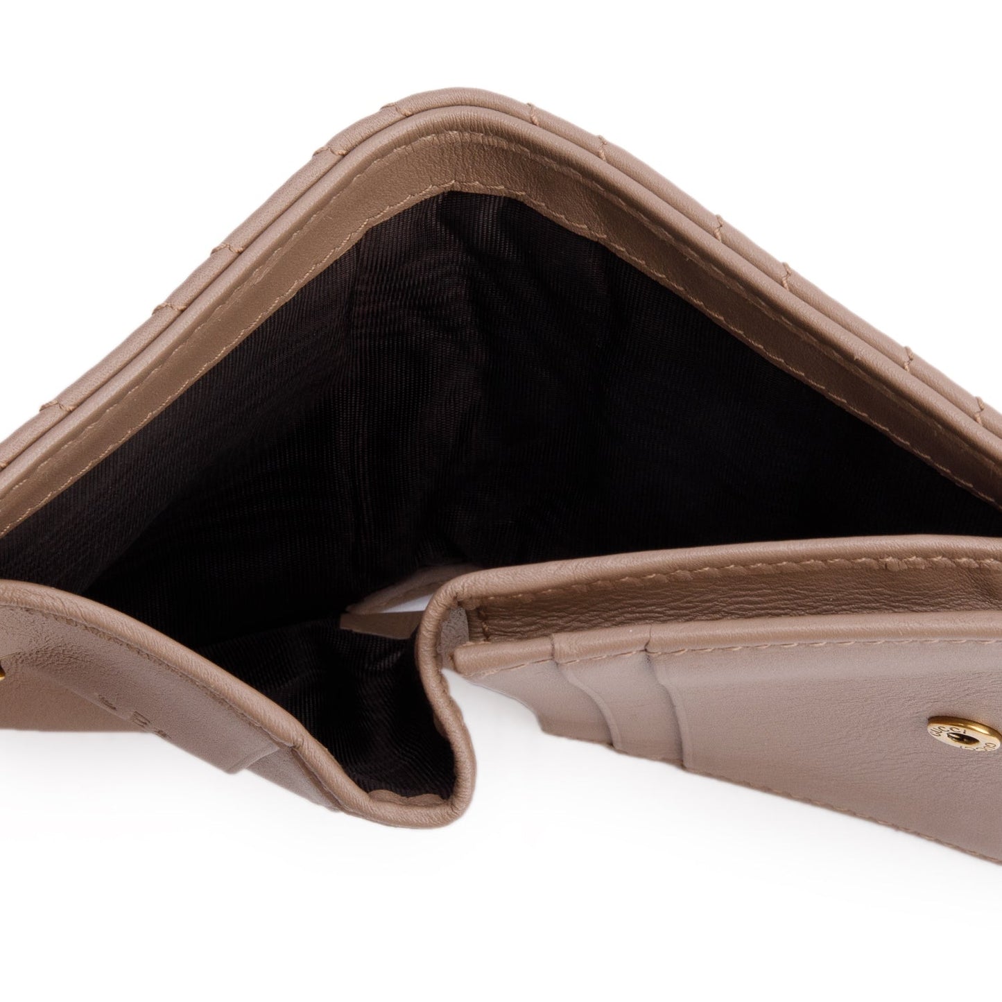 Gucci Beige Quilted GG Marmont Leather Card Case Wallet