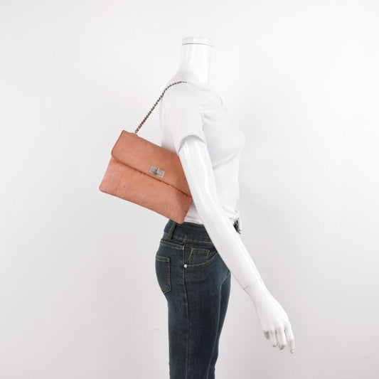 Chanel 2.55 Flap Bag Vintage Chocolate Bar Small Suede Coral Pink, 2000-2002