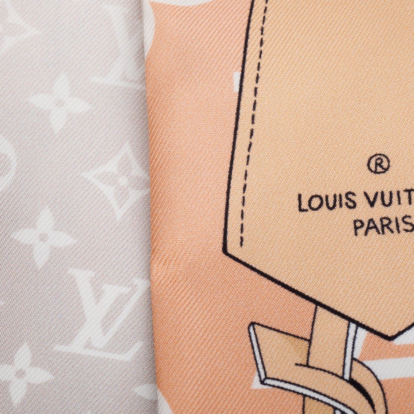 Louis Vuitton Peach/Pink Monogram Confidential Silk Bandeau