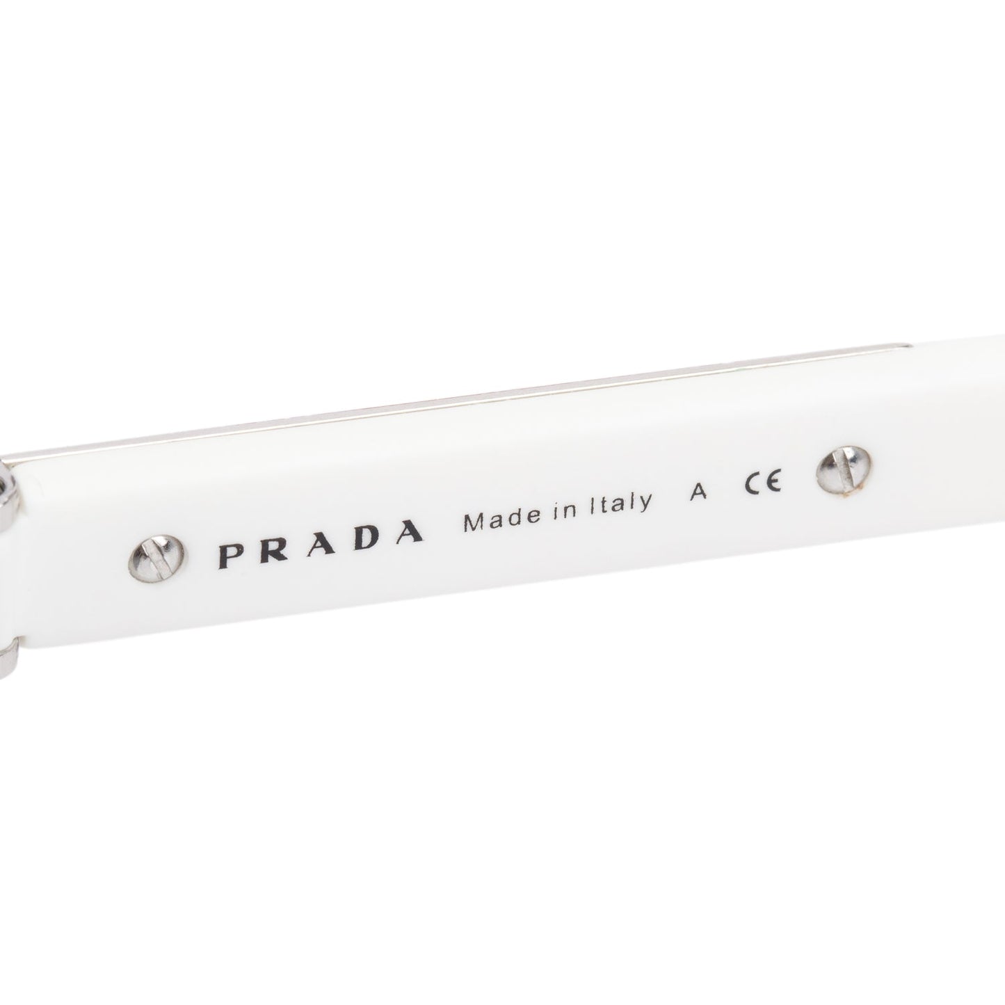Prada SPS 54I White Linea Rossa Aviator Sunglasses