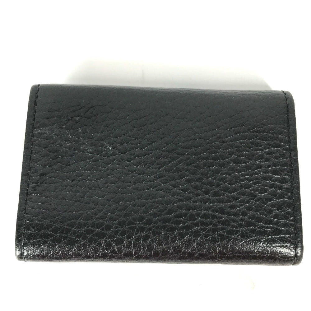 GUCCI Key case Key holder 456118 leather black key GG Marmont Women