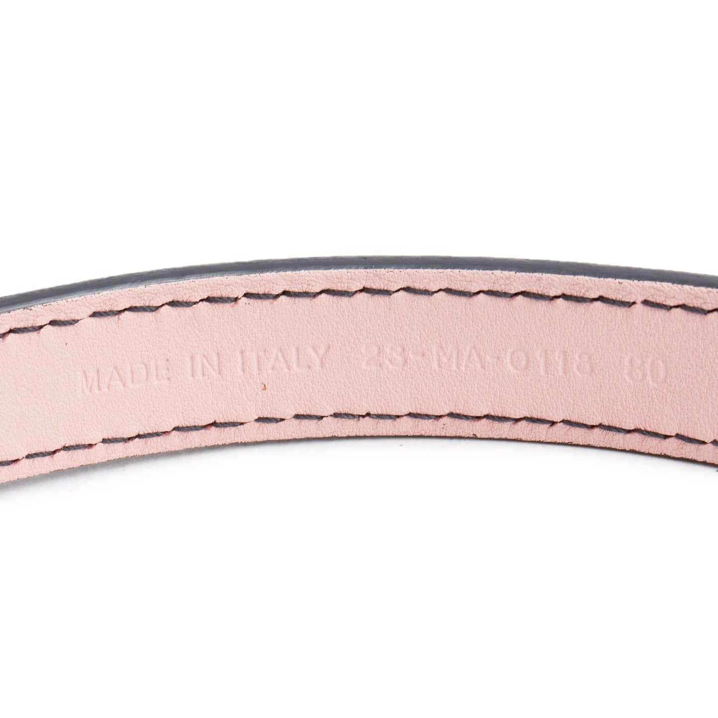 Christian Dior Baby Pink Calfskin D Fence Belt Size 80