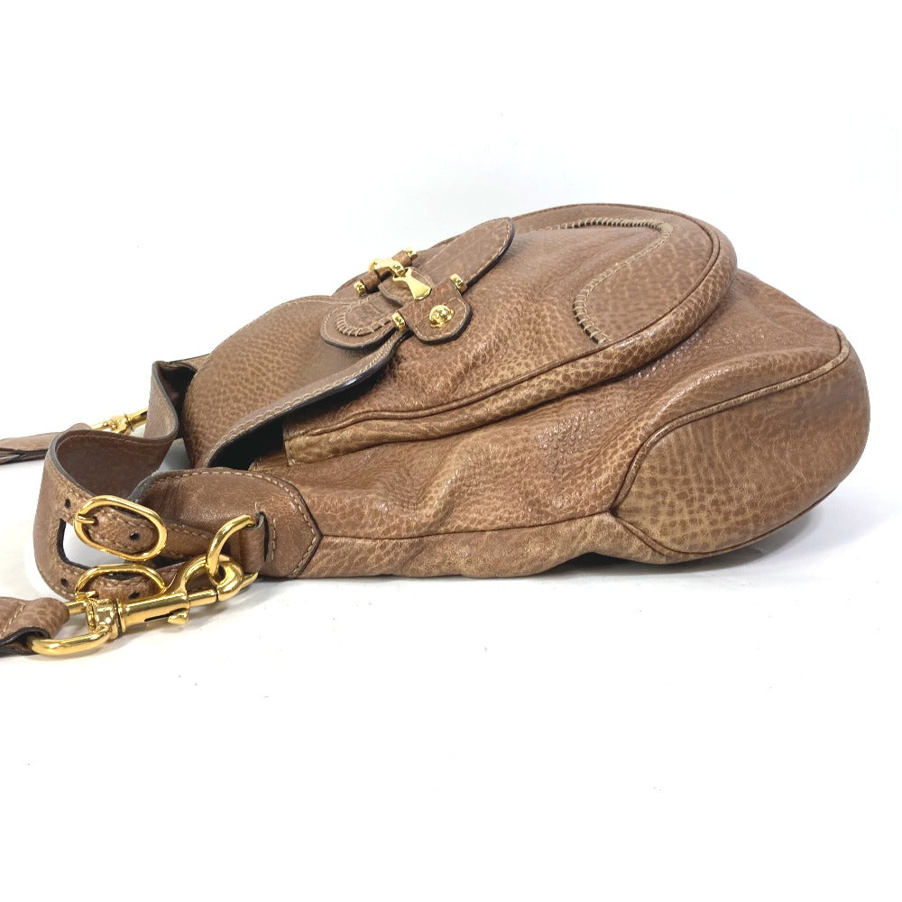 GUCCI Shoulder Bag 223955 leather Brown Crossbody Horsebit