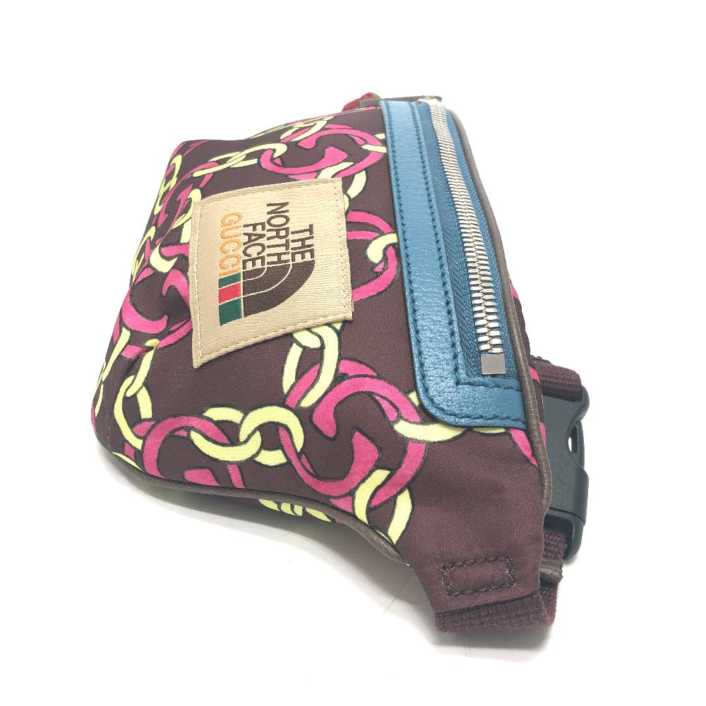 GUCCI Sling bag 650299 Nylon Brown THE NORTH FACE collaboration waist pouch