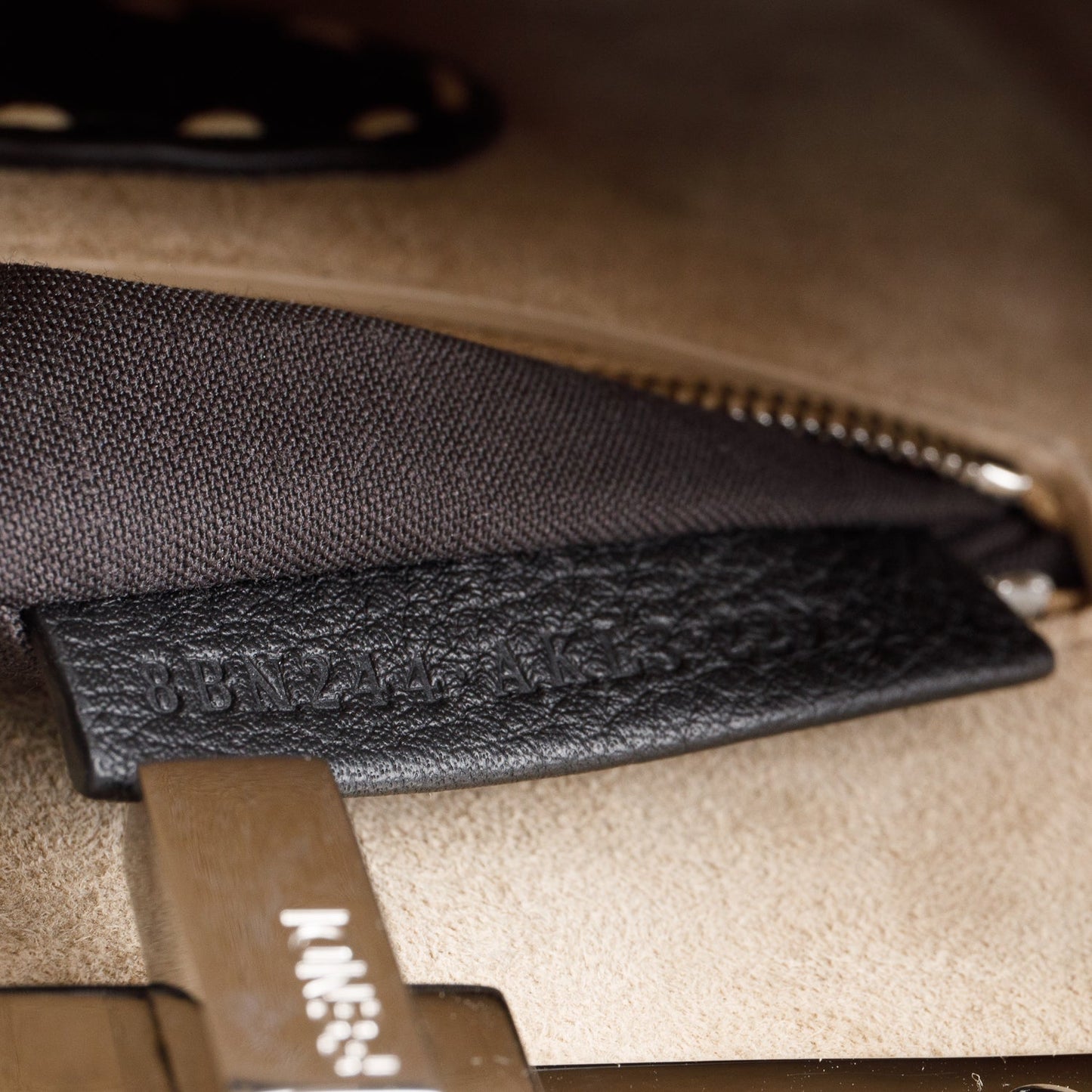 Fendi 2022 Black Calfskin Leather Python Trim Mini Selleria Peekaboo Bag