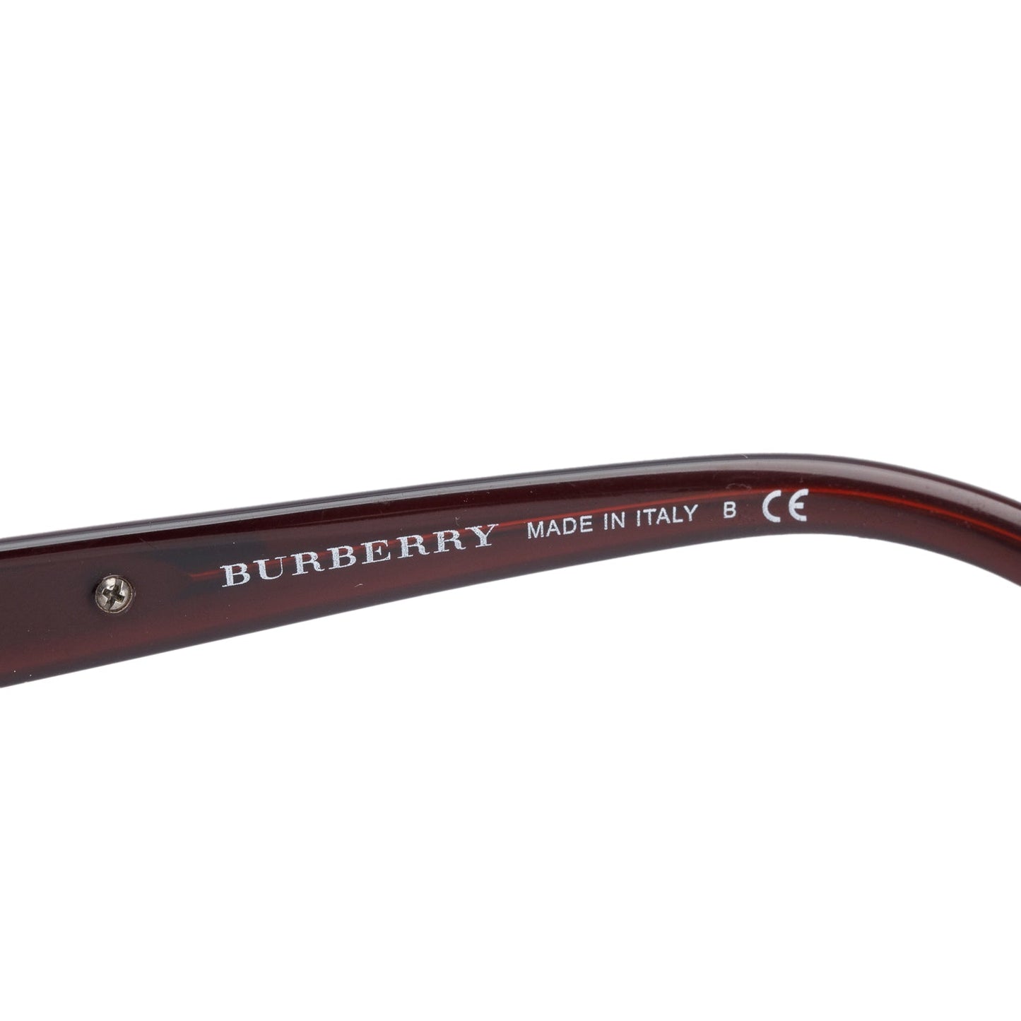 Burberry B 4085 Brown Acetate Metal Check Trim Square Sunglasses