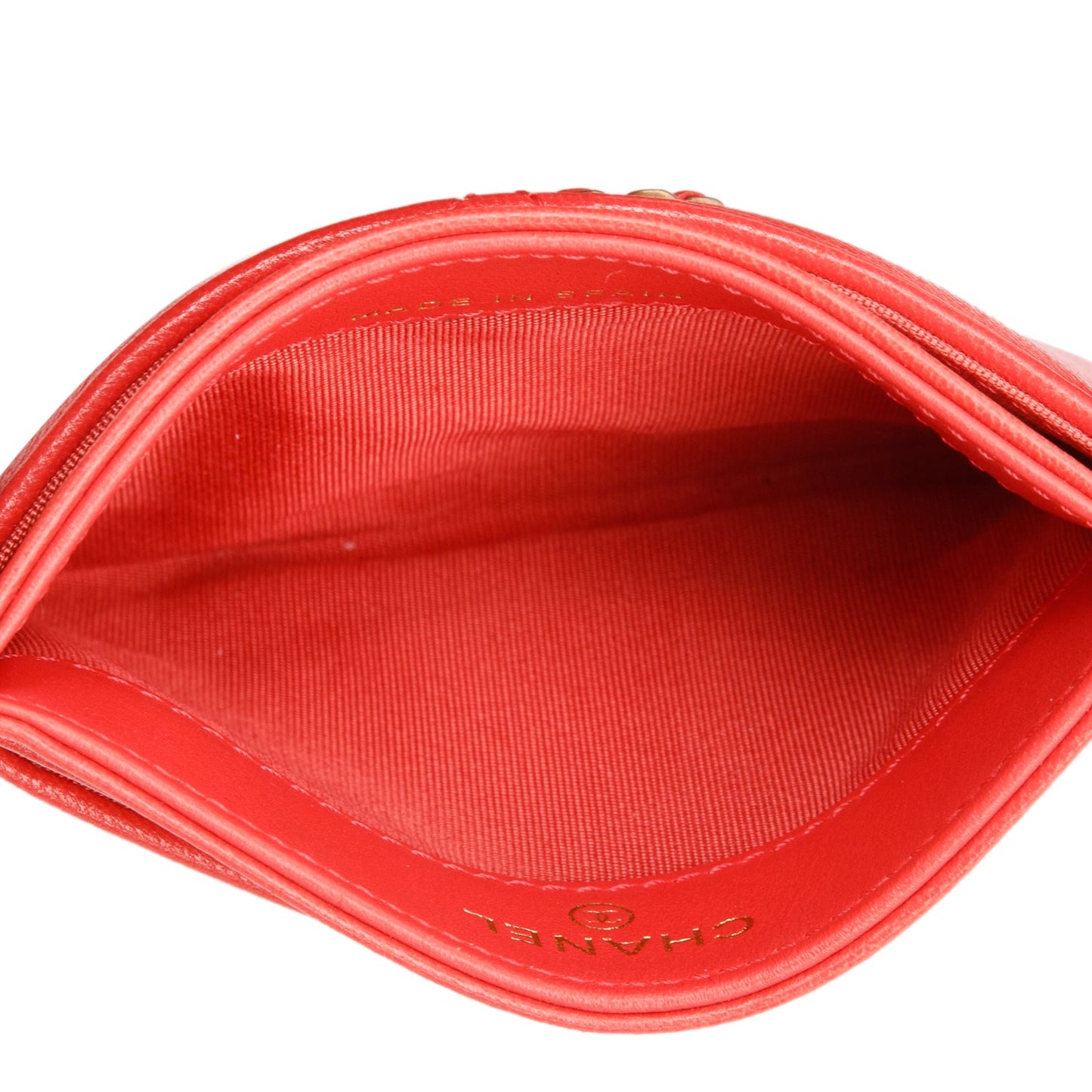 Chanel Coral Quilted Lambskin Leather 19 Card Holder