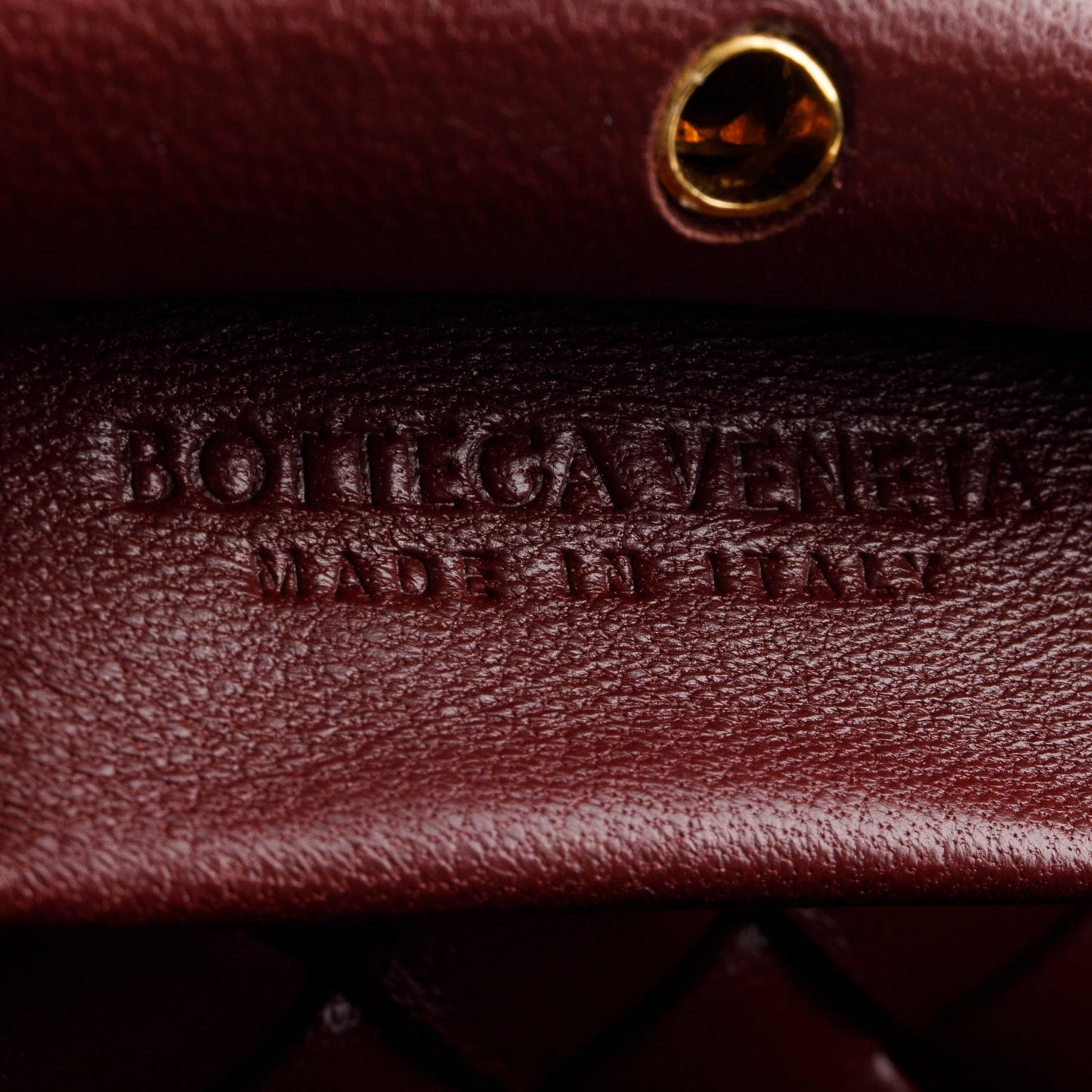 Bottega Veneta Burgundy Intrecciato Small Top Handle Bag