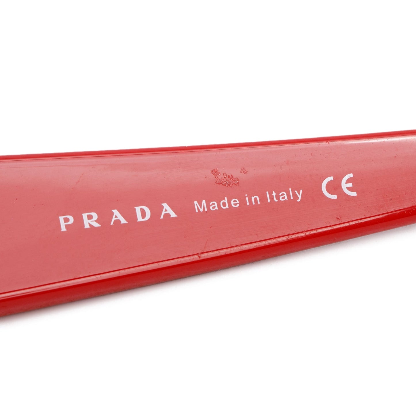 Prada SP 56G Red Acetate Linea Rosa Shield Sunglasses