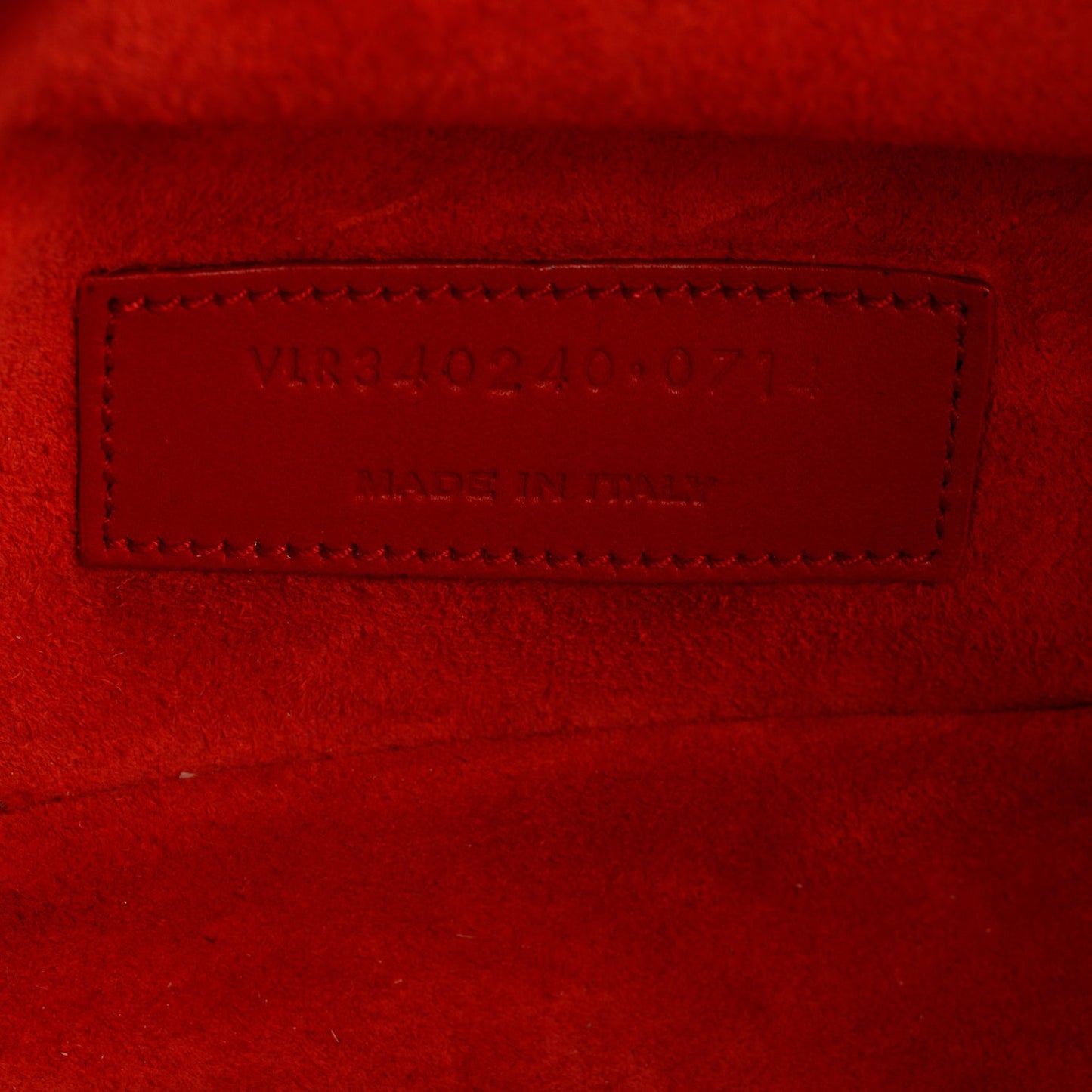 Saint Laurent Red Calskin Leather Small Emmanuel Bucket Bag