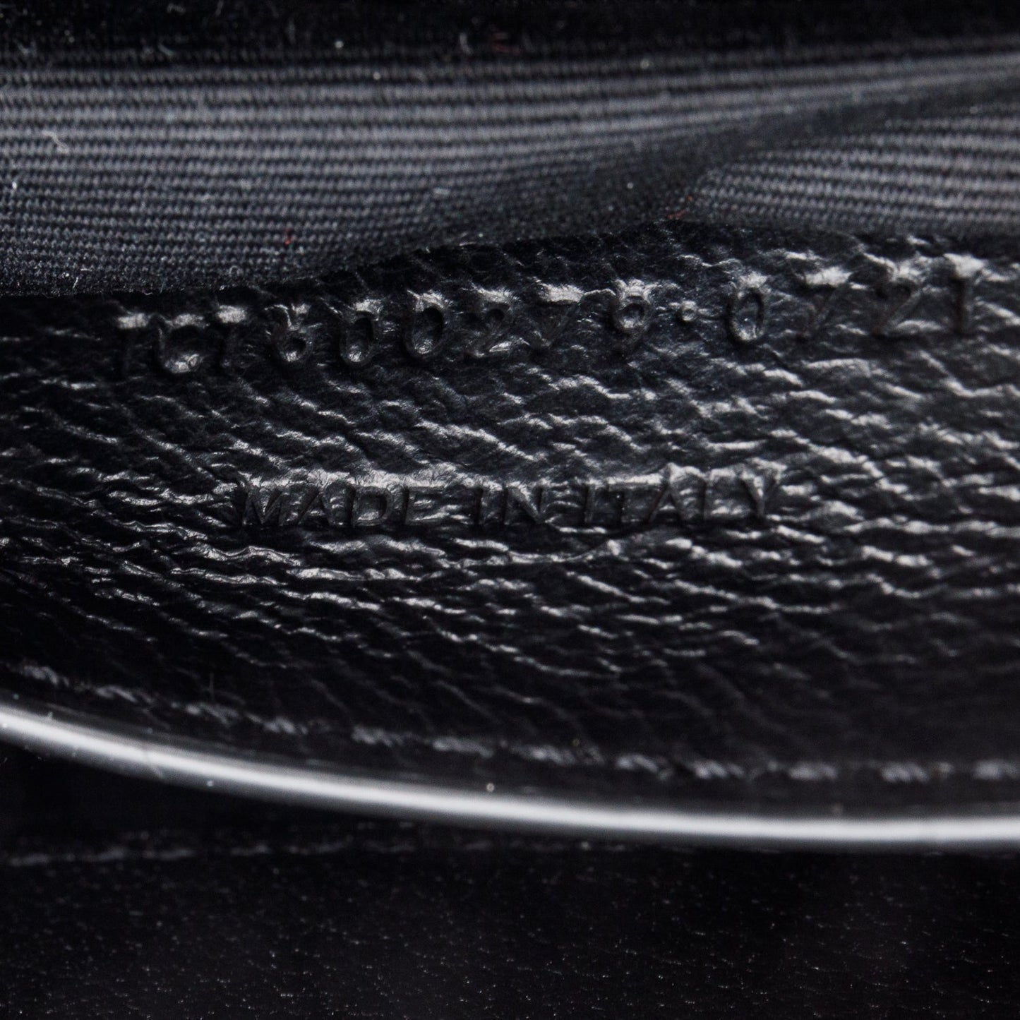 Saint Laurent Black Leather Medium Chevron College Bag