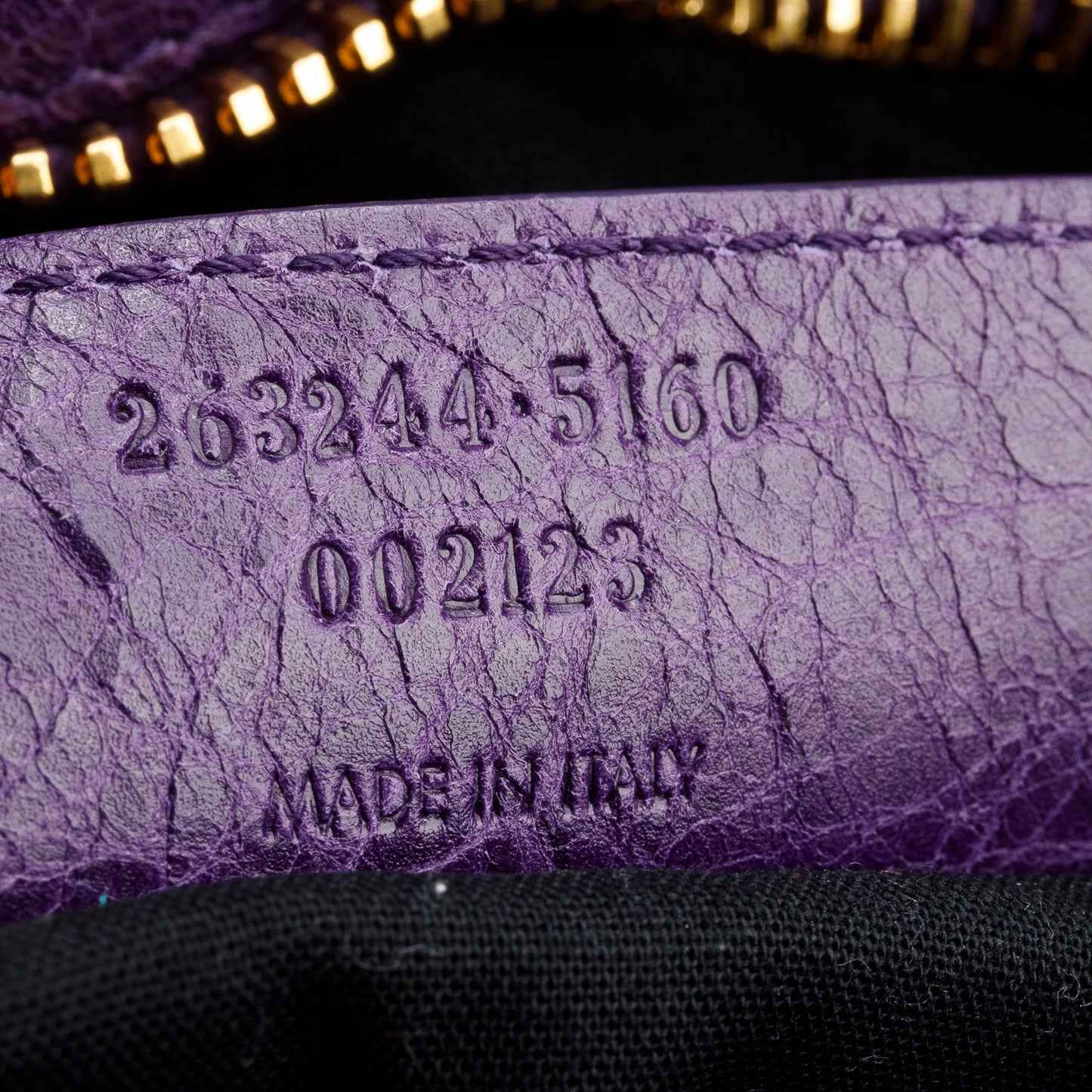 Balenciaga Purple Distressed Arena Leather Giant 21 City Bag