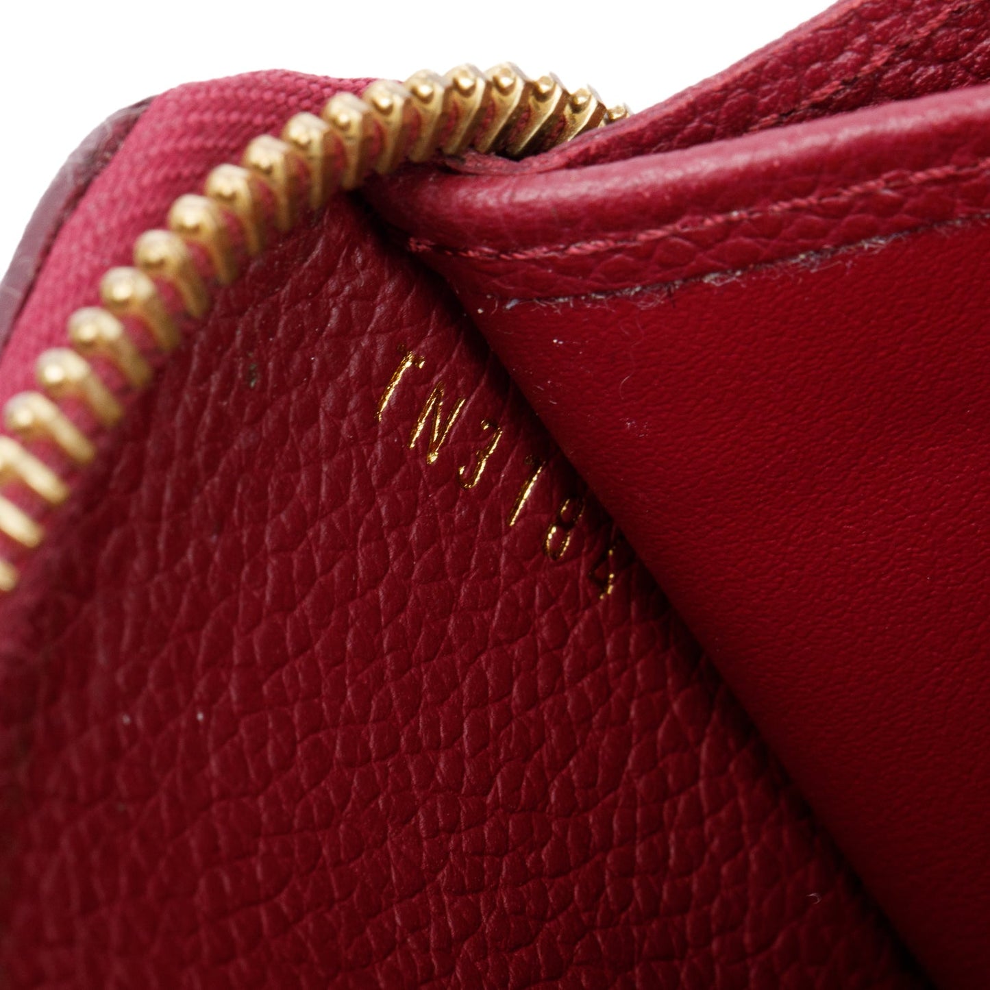 Louis Vuitton Burgundy Monogram Empreinte Leather Zippy Wallet