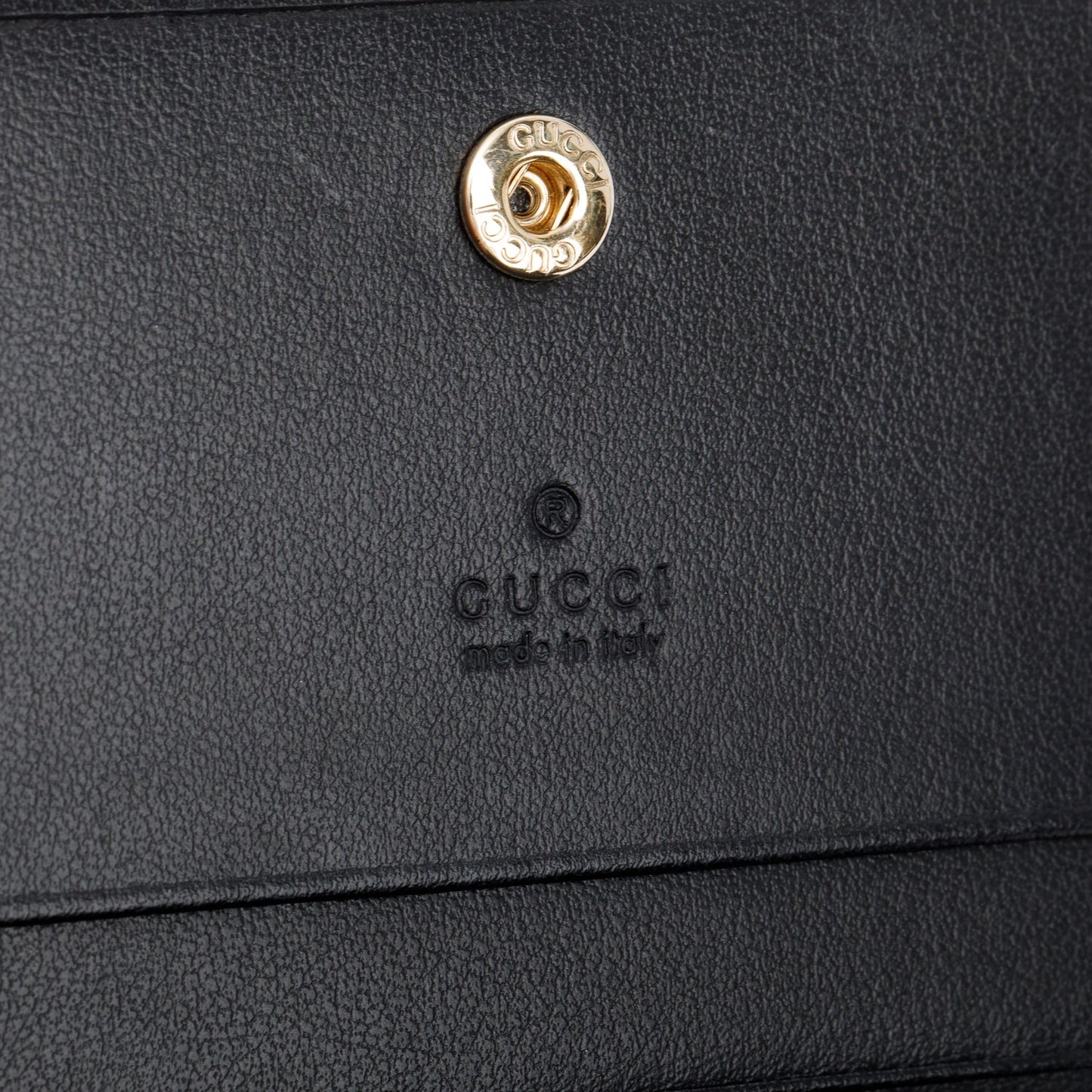 Gucci Black GG Marmont Matelasse Leather Compact Zip Mini Wallet