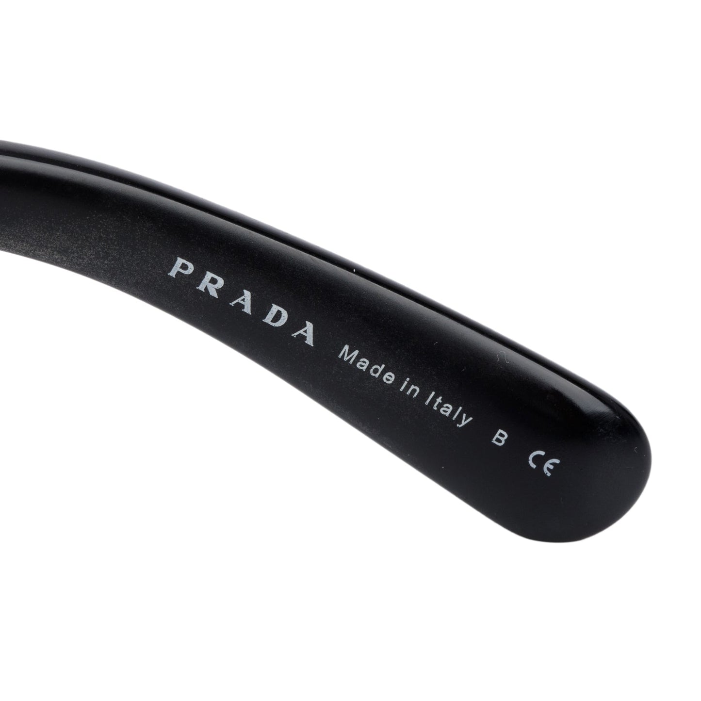 Prada SPR27N Black Acetate Classic Spiral Sunglasses