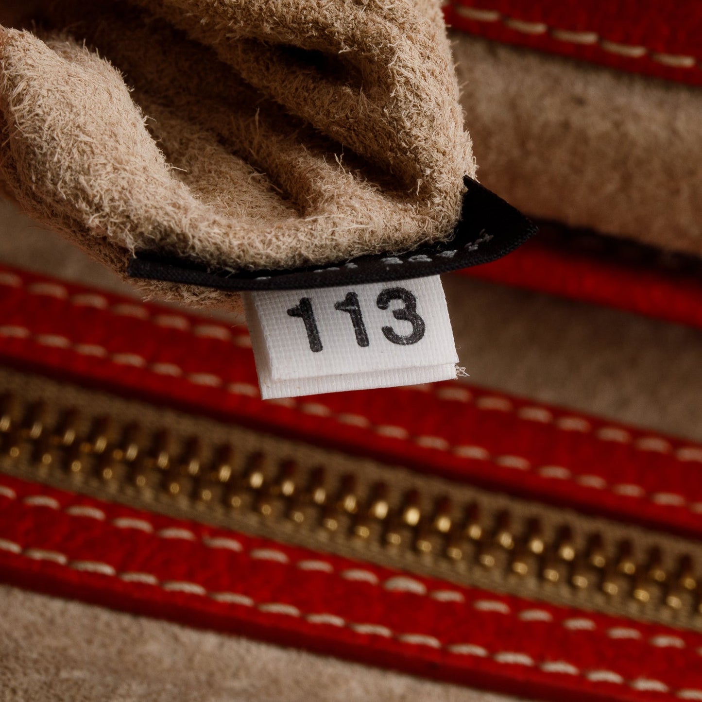 Prada Neutral Canvas Red Leather Trim Frame Tote