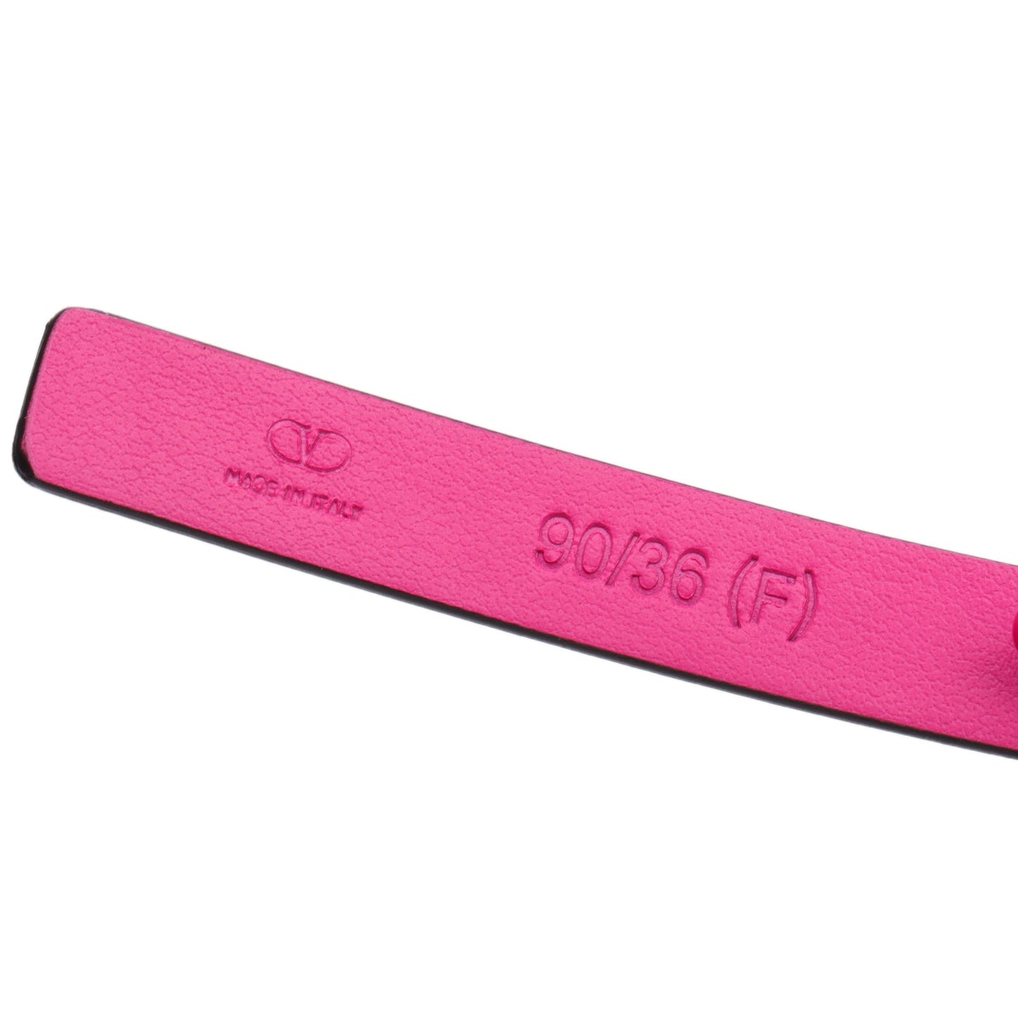 Valentino Pink Patent Leather Vlogo Signature Thin Belt, 90 36