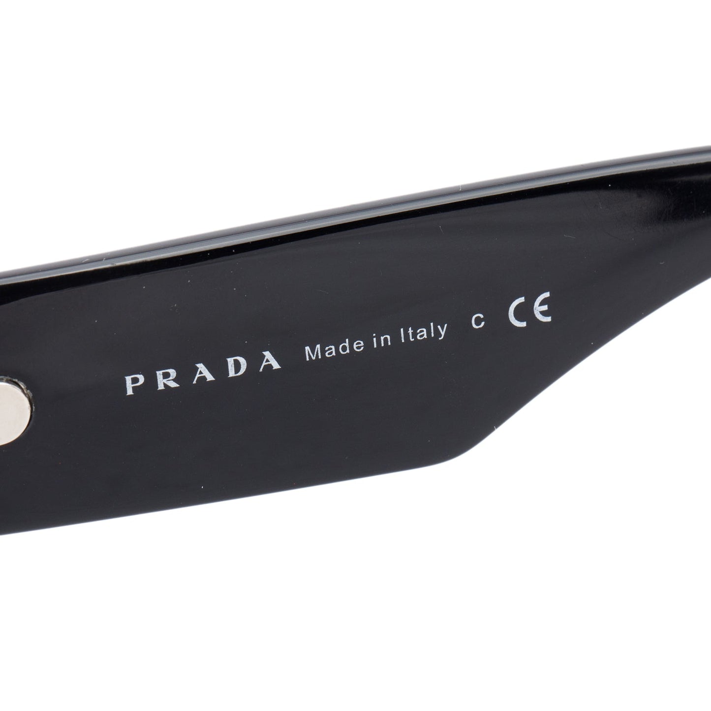 Prada SPR27Q Black Acetate Cat Eye Sunglasses