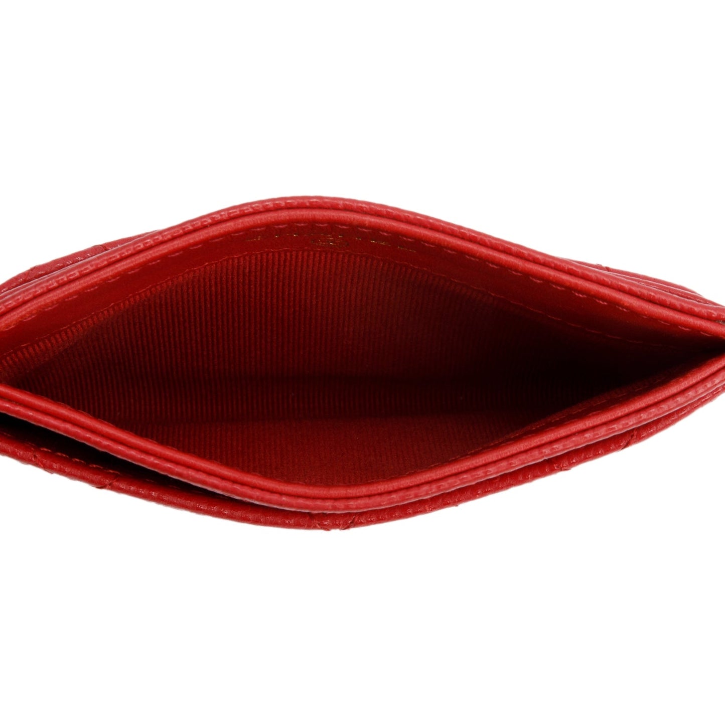 Chanel 2021 Red Caviar Leather Classic Card Holder