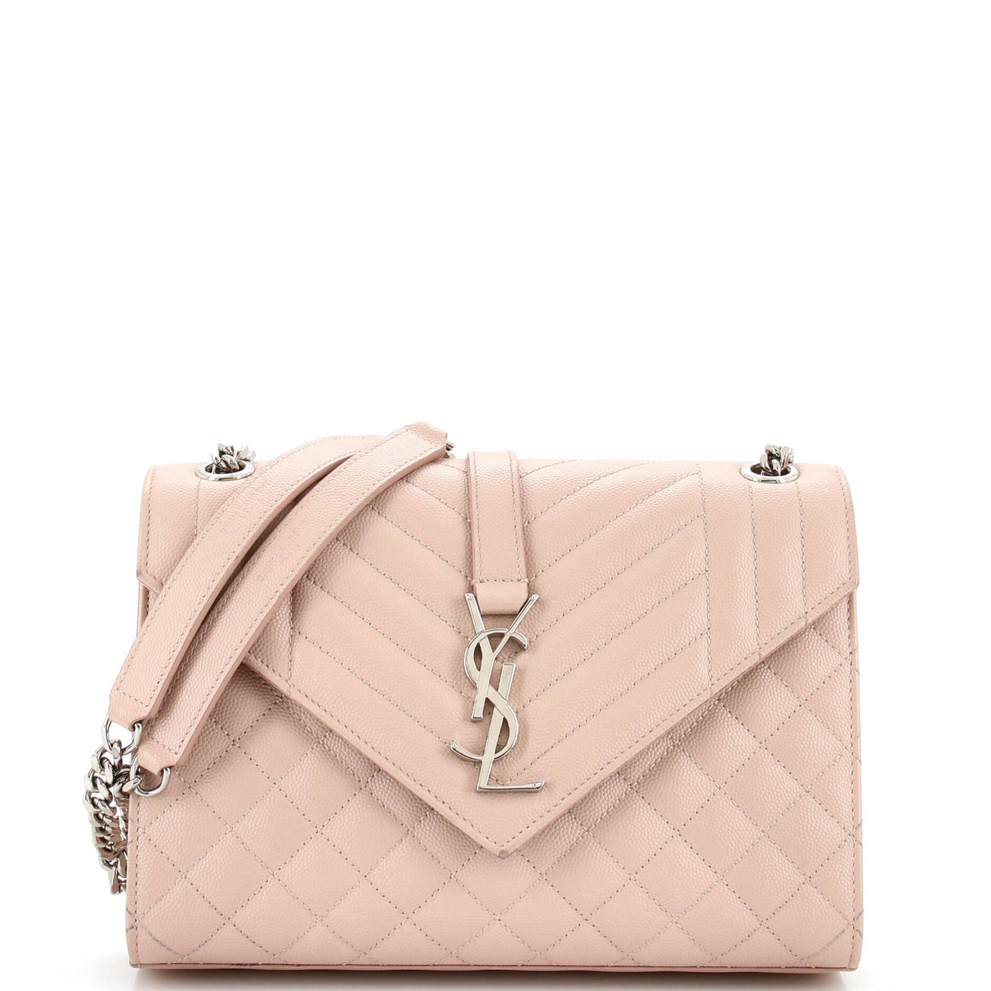Luxury Saint Laurent Trending 2025 Classic Monogram Envelope Satchel Mixed Matelasse Leather Medium