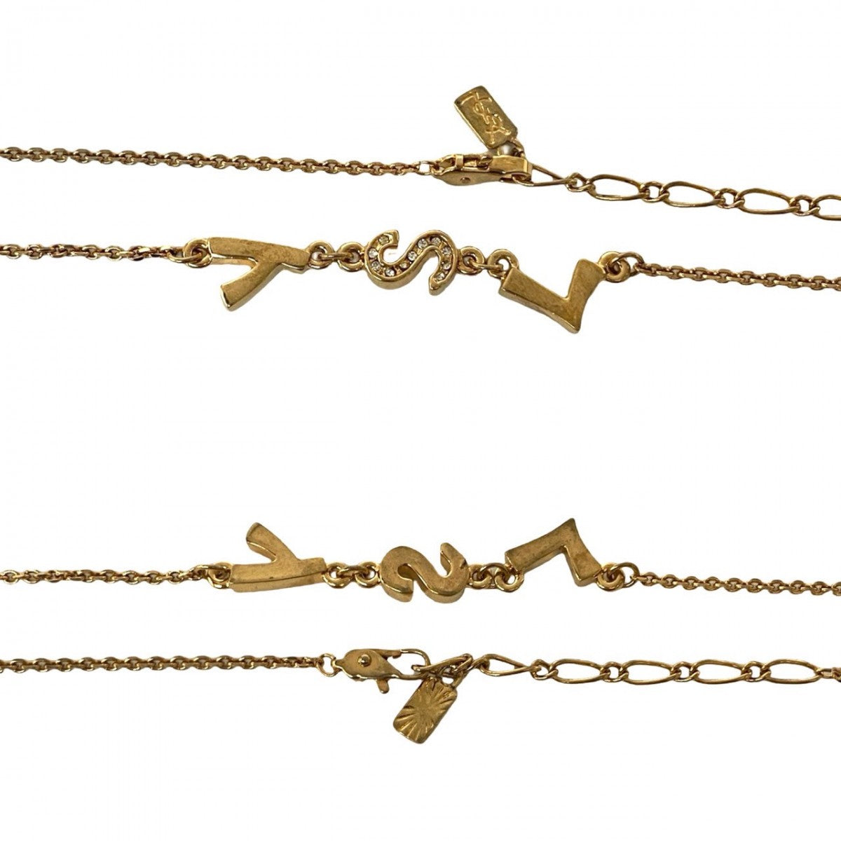 YVES SAINT LAURENT Necklace Gold Plated gold