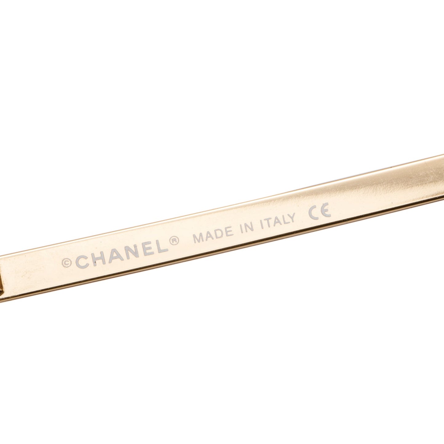 Chanel 4092-B Brown Tinted Gold-Tone Metal Frameless CC Logo Sunglasses