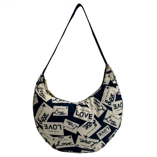 YVES SAINT LAURENT Shoulder Bag Nylon Navy