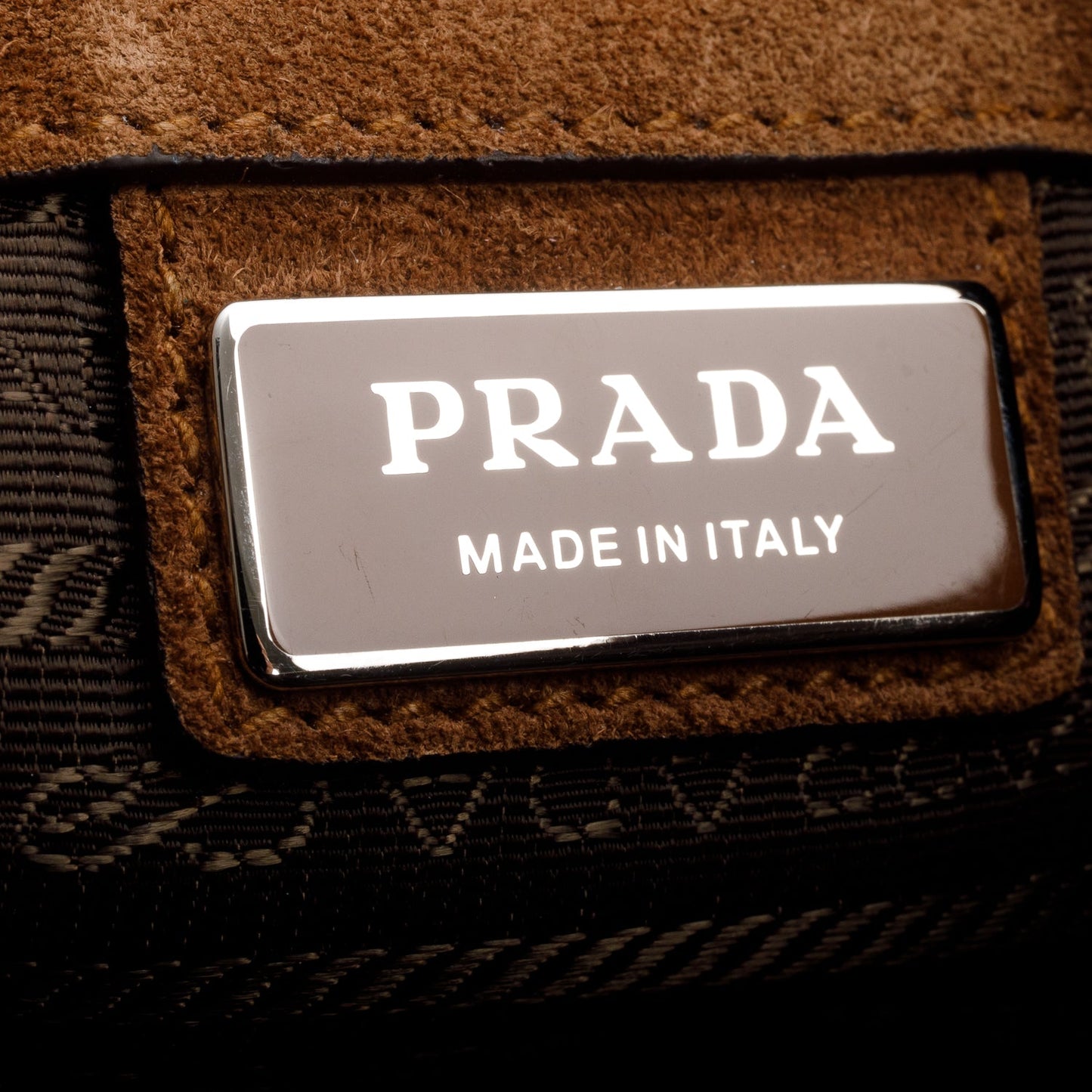 Prada Brown Suede Messenger Bag