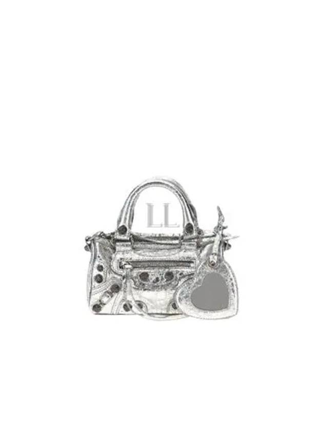 Luxury Balenciaga Trending 2025 Le Cagole Nano Tote Bag Silver